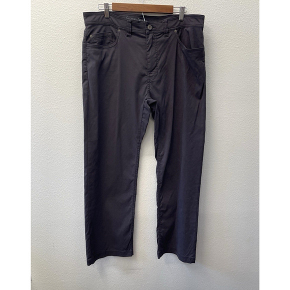 Prana Other - Prana Brion Pant Mens Size 36 x 30 Grey Nylon Slim Fit Stretch Hiking Gorpcore